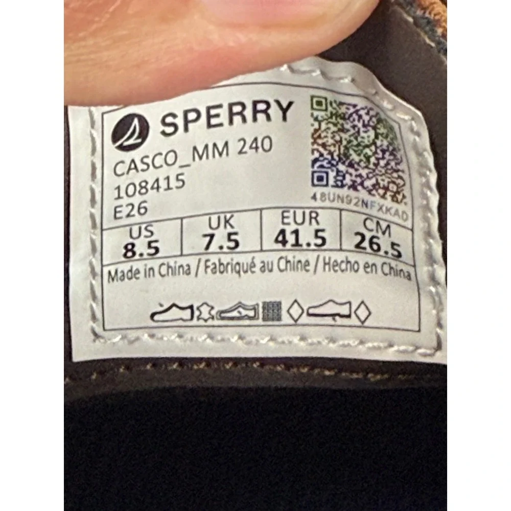 Sperry Casco MM 240 Mens Brown Leather Boat Shoes 2 Eye Size 8.5 Loafers NWOB